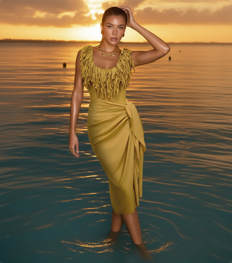 Tassel Shiny Swimsuit Set(s)